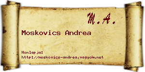 Moskovics Andrea névjegykártya