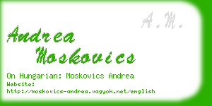 andrea moskovics business card